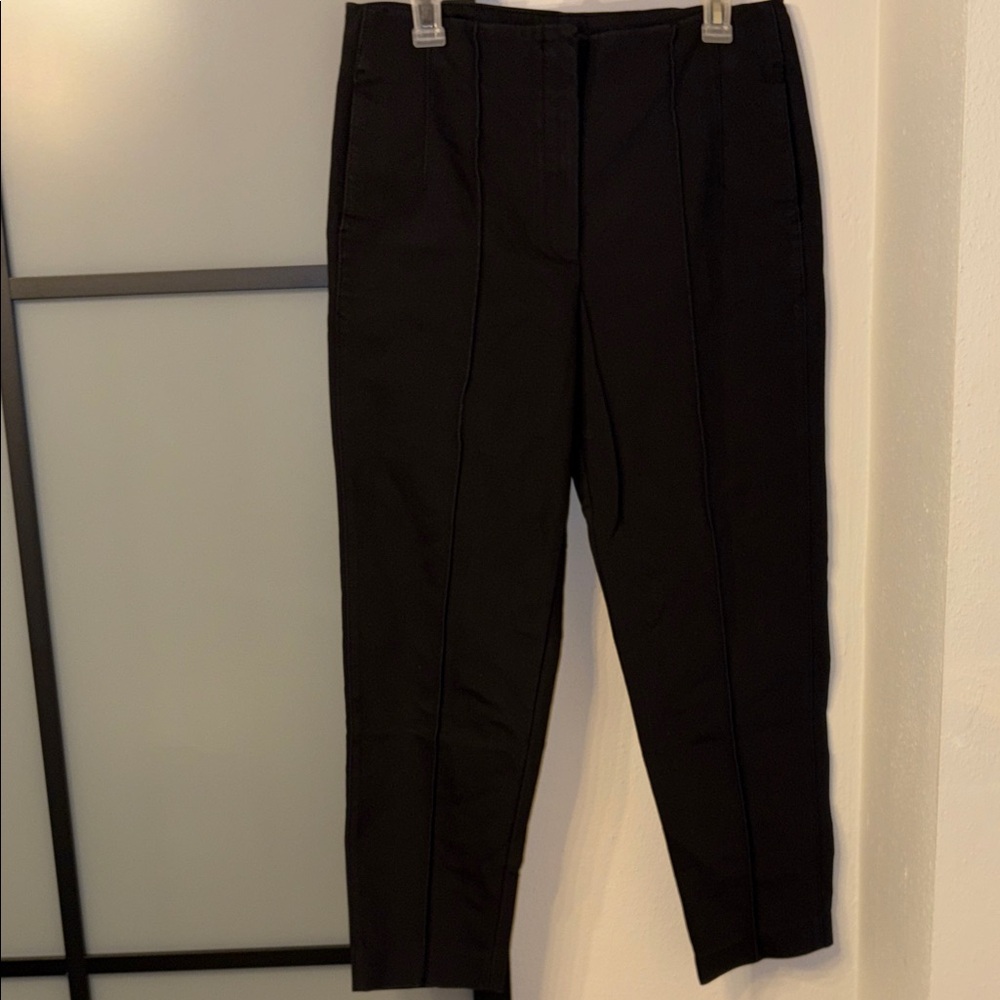 Massimo Dutti Black Pants with Gold Script Label